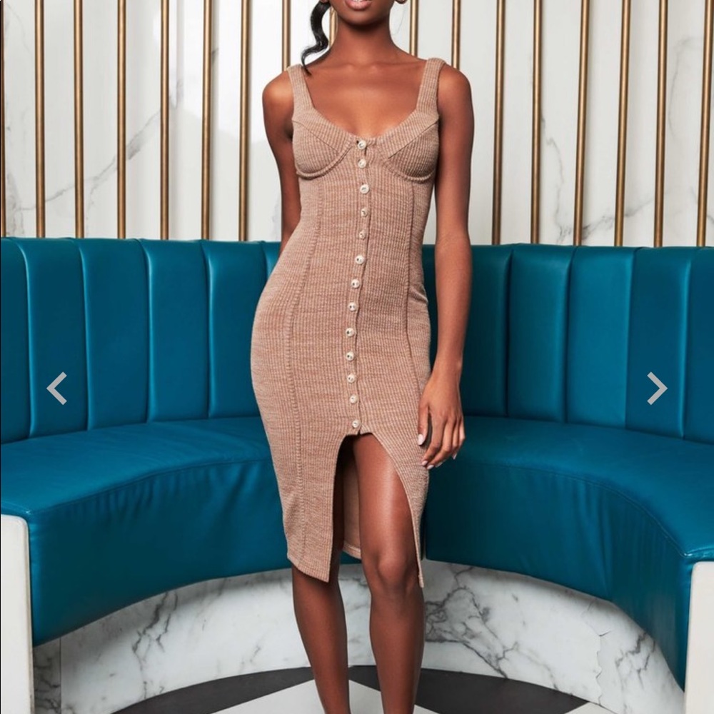 Lavish Alice corset rib knit dress